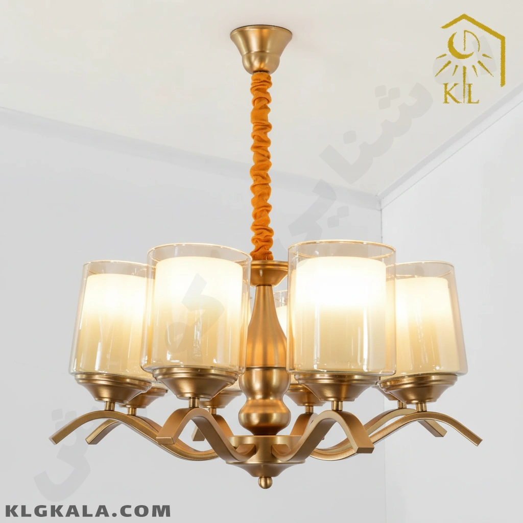 klg-la-l-0153-08 لوستر لهستانی مدل اهورا کد 5025 - قابل انتخاب از 3 تا 8 شاخه - Image 1