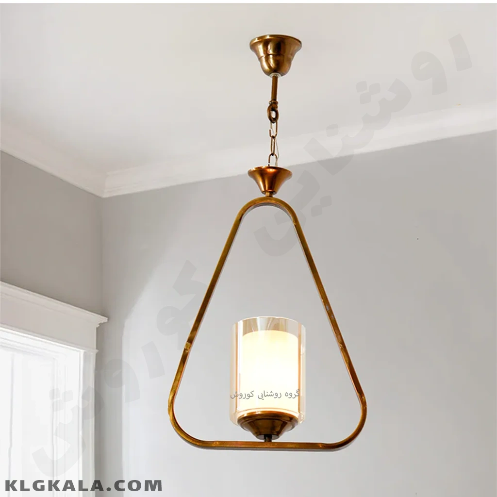klg-la-l-0165-01 لوستر لهستانی تک شعله مثلثی - Image 1
