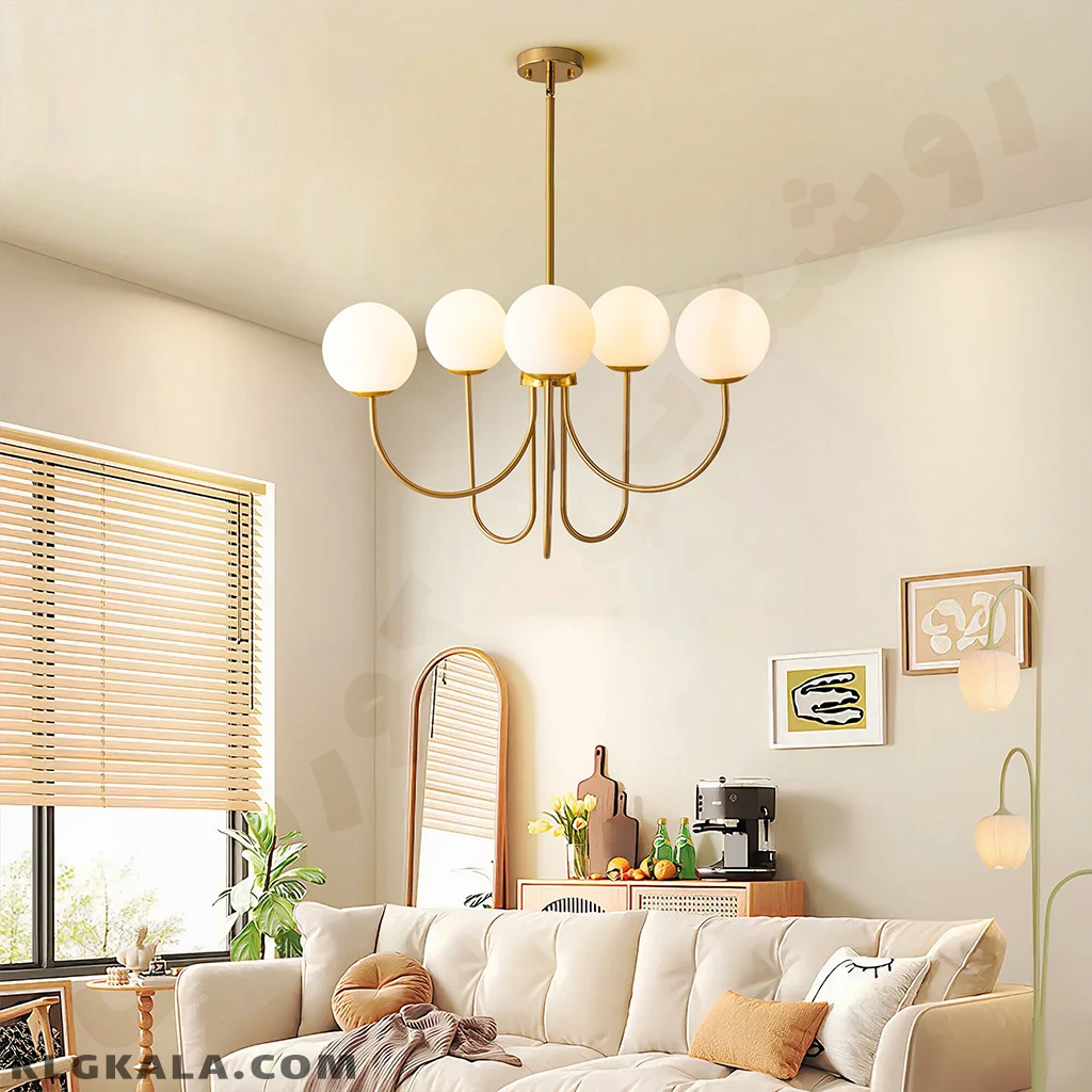 klg-arsham-6shole-02 لوستر مولکولی 6 شعله مدل آرشام - Image 1