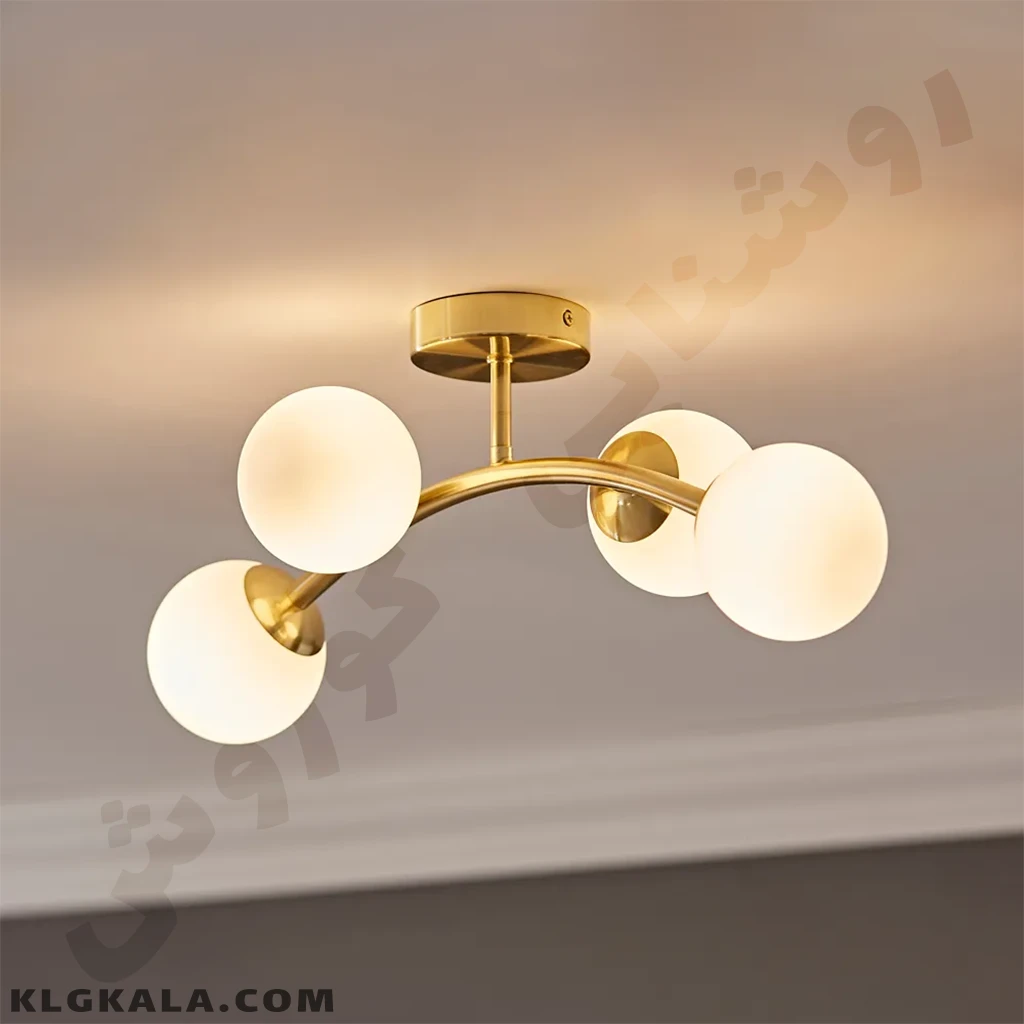 klg-mahrokh-3shole-01 لوستر مولکولی 4 شعله مدل ماهرخ - Image 1