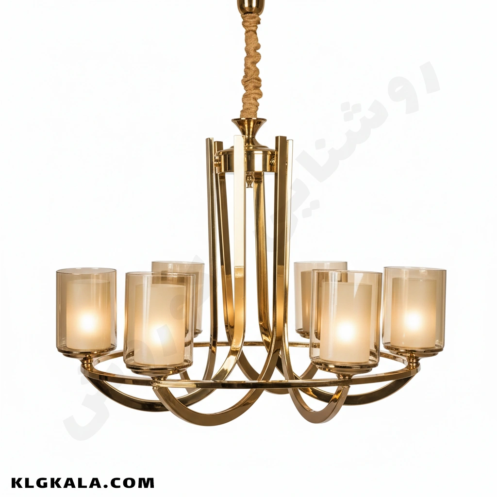 klg-la-l-0155-1 لوستر لهستانی مدل عصایی تک رینگ کد 5035 - قابل انتخاب از 3 تا 8 شاخه - Image 1