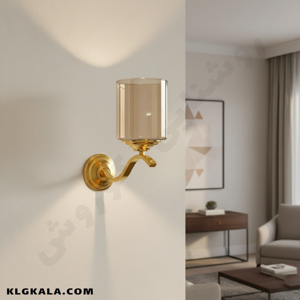 klg-la-d-0334-5 چراغ دیواری لهستانی تک شعله مدل اهورا کد D1 - Image 1