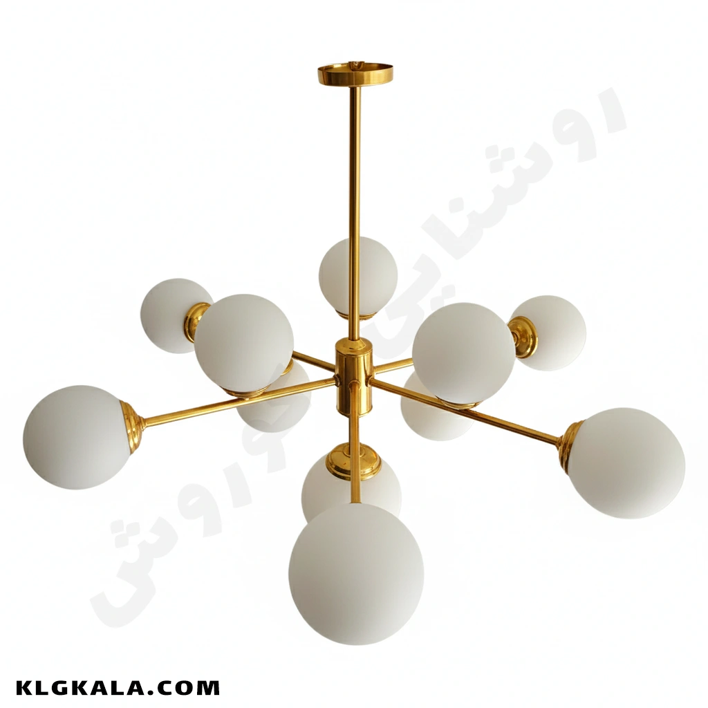 klg-mu-l-0078-3 لوستر مولکولی طرح نامنظم ستاره 12 شعله - Image 1