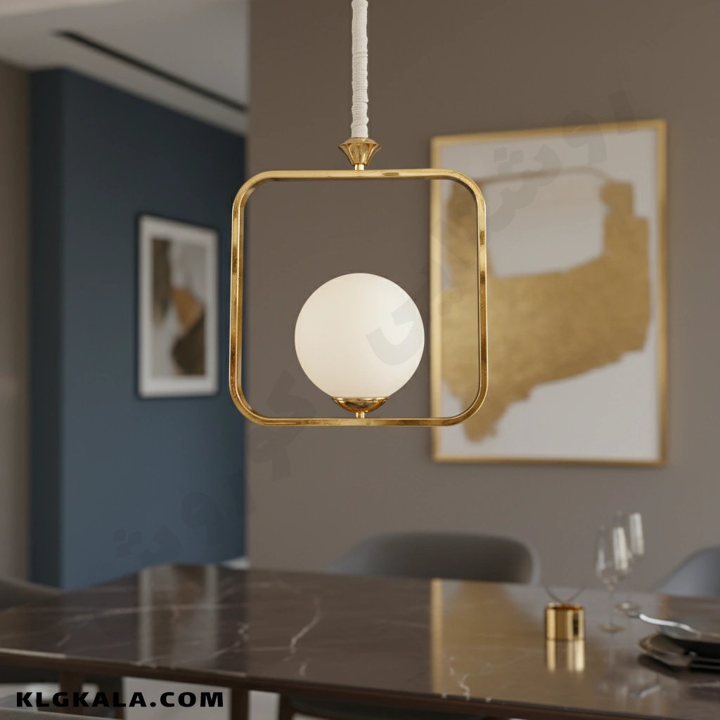 klg-mu-l-0087-3 لوستر مولکولی مربعی 1 شعله - Image 1