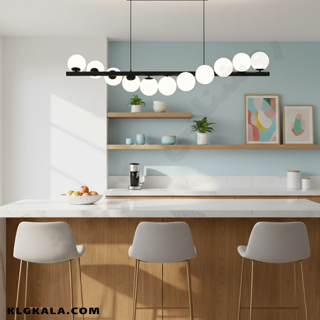 klg-mu-l-0101-3 لوستر مولکولی 11 شعله مدل اقیانوس - Image 1