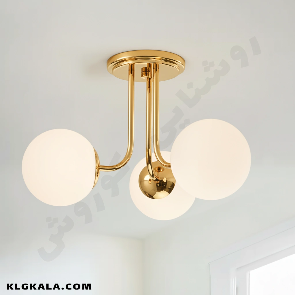 klg-mu-l-0133-4 لوستر مولکولی 3 شعله مدل مانی - Image 1