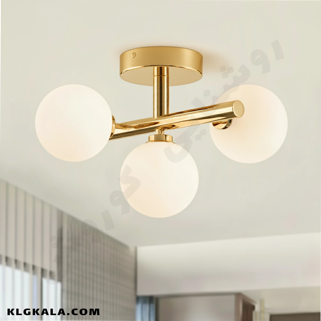 klg-mu-l-0135-1 لوستر مولکولی 3 شعله مدل اقیانوس - Image 1