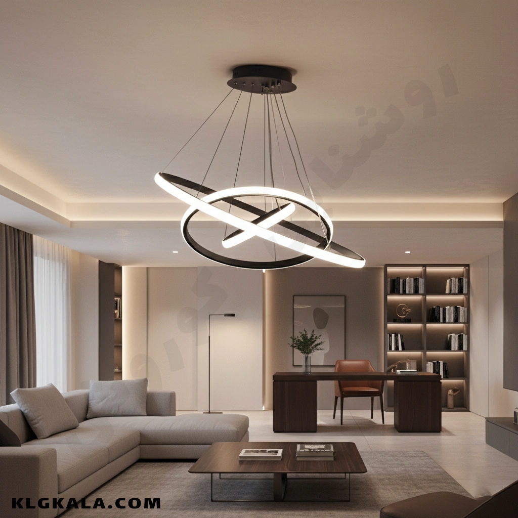 klg-smd-l-0021-1 لوستر مدرن اس ام دی مدل 3 حلقه گرد ( 60 - 40 - 20 ) - Image 1