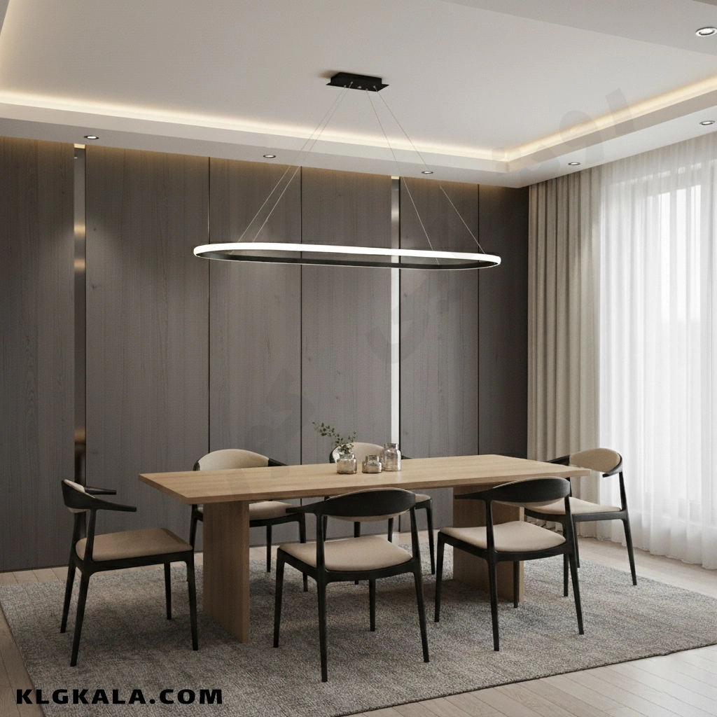 klg-smd-l-0024-3 لوستر مدرن اس ام دی مدل بیضی بالا کانتری - Image 1