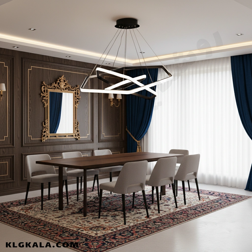 klg-smd-l-0071-9 لوستر مدرن اس ام دی مدل چند ضلعی 3 طبقه ای - Image 1