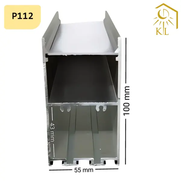 P112 قاب چراغ لاینی آویز کد P112 رویه 55 میلیمتری ارتفاع 10 سانتی متری