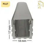 لاین نوری چراغ خطی روکار LED رویه 18 ارتفاع 17 میلیمتری کد 17 - تصویر 2