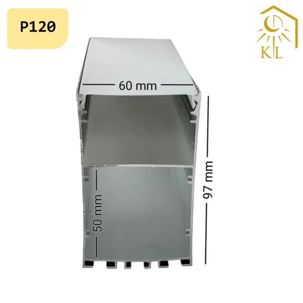 P120 قاب چراغ لاینی آویز کد P120 رویه 60 میلیمتری ارتفاع 97 میلیمتری