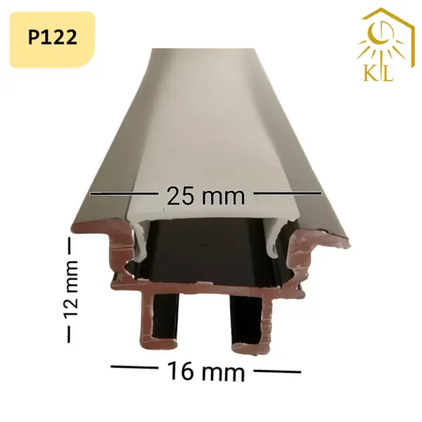 P122 لاین نوری چراغ خطی توکار LED رویه 25 ارتفاع 12 میلیمتری کد 22