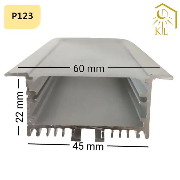 P123 لاین نوری چراغ خطی توکار LED رویه 60 ارتفاع 22 میلیمتری کد 23