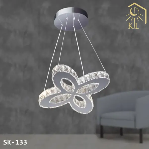 sk 133 لوستر کریستالی مدرن SMD طرح پروانه