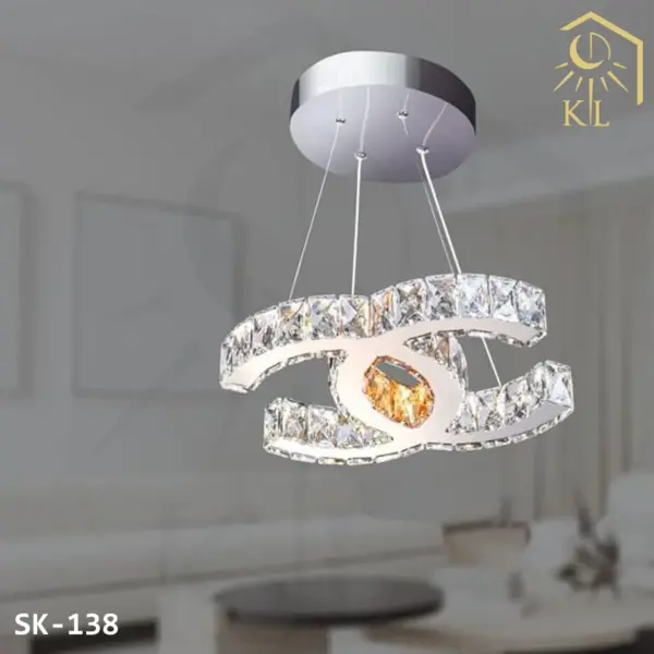 sk 138 لوستر کریستالی مدرن SMD طرح گوچی