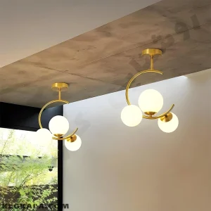 لوستر مولکولی 3 شعله طرح ماه - Image 3