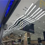 لاین نوری چراغ خطی آویز و کنجی LED قطر 30 میلیمتری کد 43