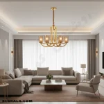 لوستر لهستانی مدل عصایی تک رینگ کد 5035 - قابل انتخاب از 3 تا 8 شاخه - Image 2