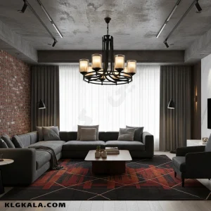 لوستر لهستانی مدل عصایی دو رینگ کد 5030 - قابل انتخاب از 3 تا 8 شاخه - Image 5