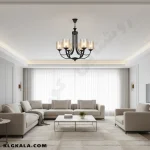 لوستر لهستانی مدل سهیل کد 5045 - قابل انتخاب از 3 تا 8 شاخه - تصویر 2