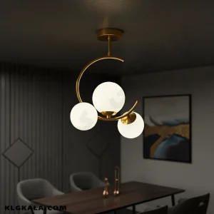 لوستر مولکولی 3 شعله طرح ماه