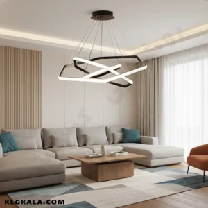 لوستر مدرن اس ام دی مدل شش ضلعی 3 طبقه - Image 5