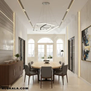 لوستر مدرن اس ام دی مدل شش ضلعی 3 طبقه - Image 3