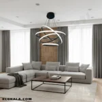 لوستر مدرن اس ام دی مدل حلقه ای چهار طبقه قطر 60 - 50 - 40 - 30 - تصویر 3